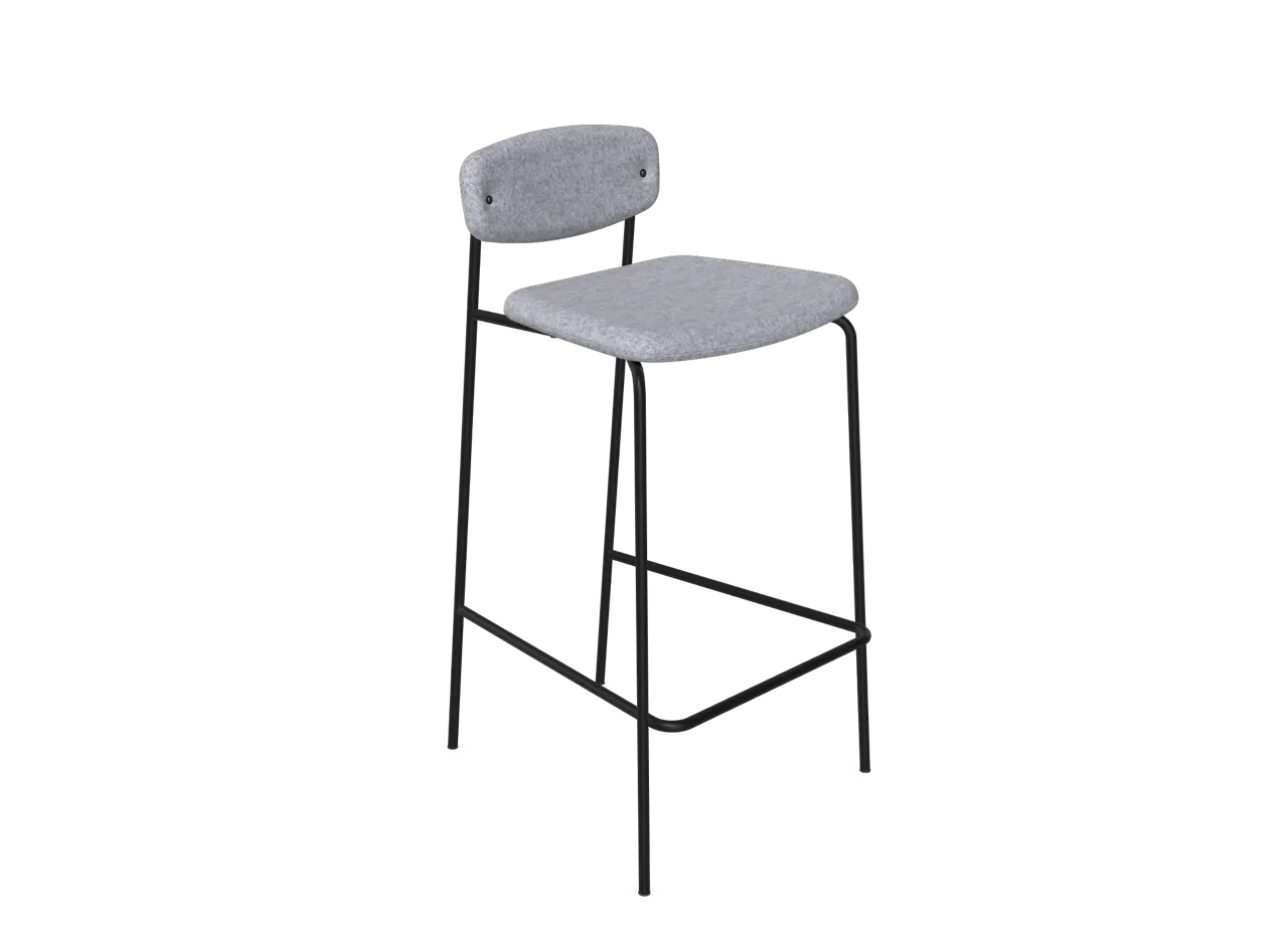 Faye Bar Stool - 4 Leg Metal - 750 - Upholstered, Stool