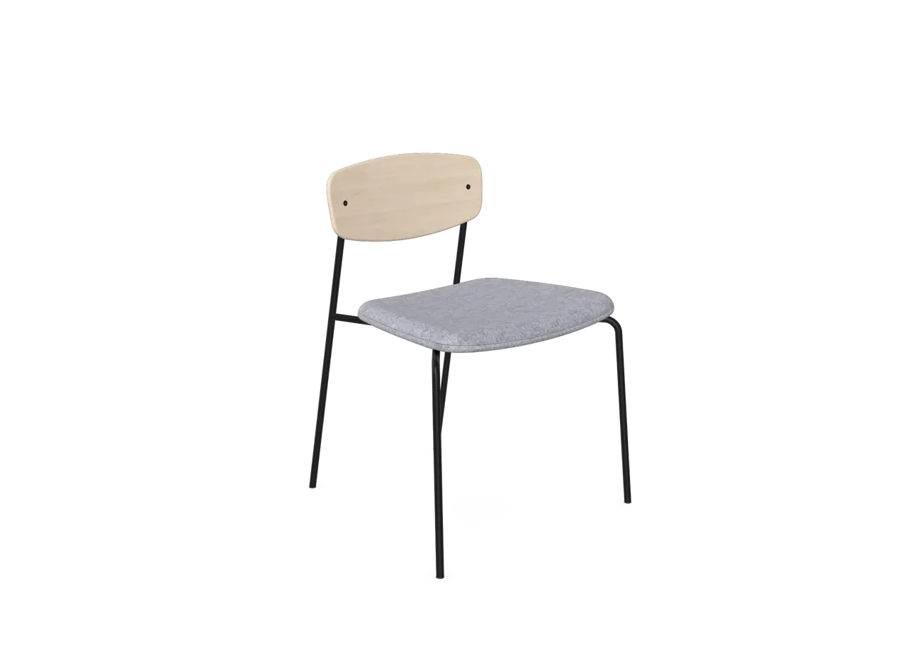 Faye Side Chair - 4 Leg - Part Upholstered, Chair