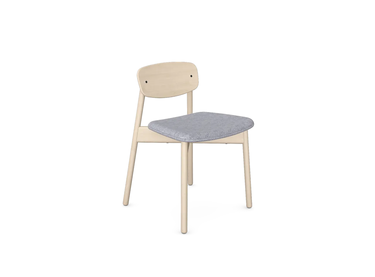 Faye Side Chair - 4 Leg Wooden - Part Upholstered, Chair