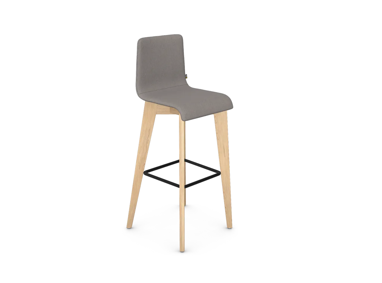 Jinx Bar Stool - Wooden - Upholstered, Stool