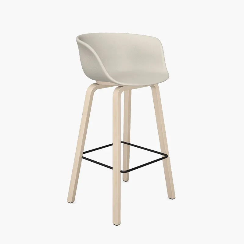 Loria Upholstered Bar Stool - Wooden, Stool