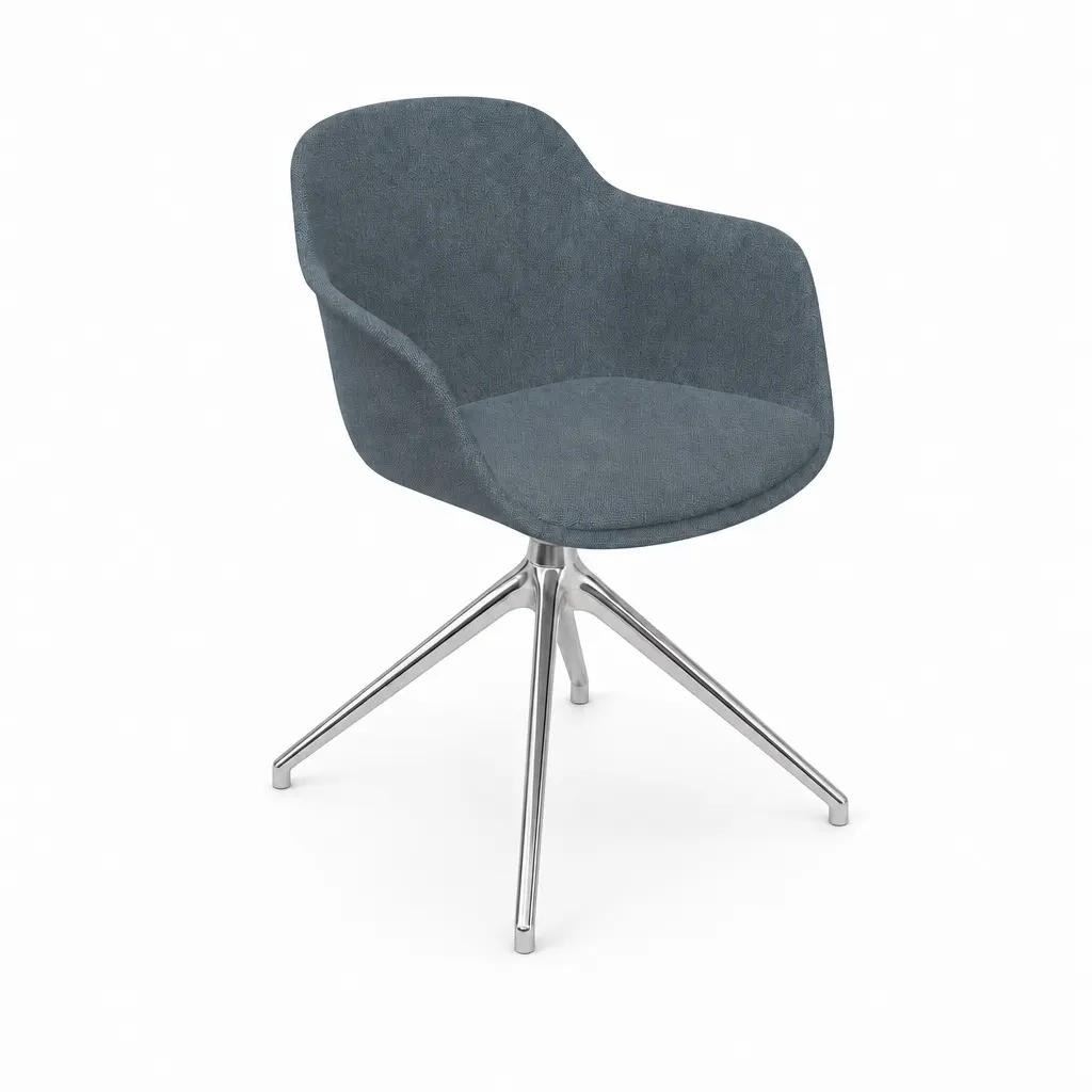 Loria Upholstered Arm Chair - 4 Star Static - Metal, Chair