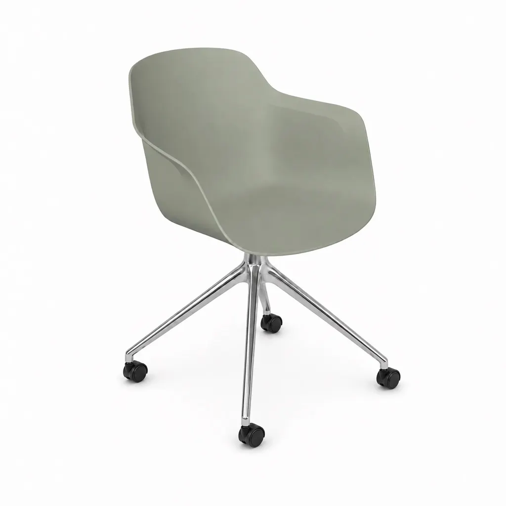 Loria Arm Chair - 4 Star Castor - Metal, Chair